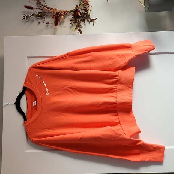 🧡Old Navy🧡 Cropped Sweater, Size XL, neon orange - Picture 1 of 8